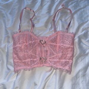 NWT VICTORIA's SECRET DREAM ANGELS
Lace Shine Heartware Corset Top